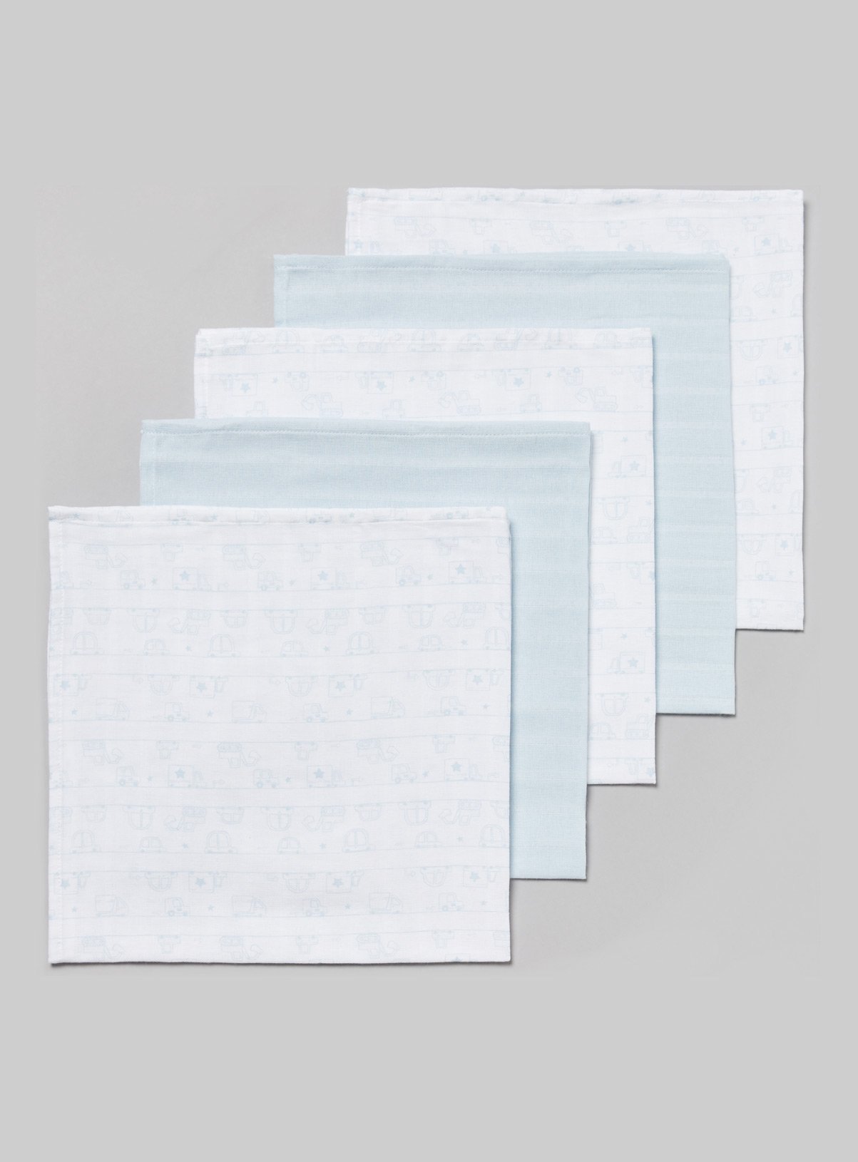 blue muslin squares
